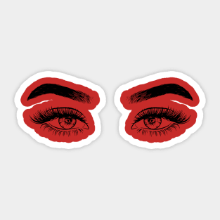 Eyes Woman Face Sticker